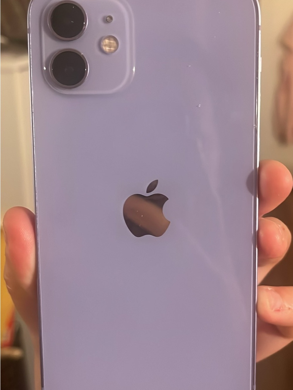 Apple iPhone 12 Lavender Purple Back with Dual Camera